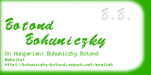 botond bohuniczky business card